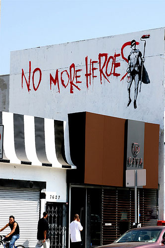 When Banksy's LA show was coming up I traded my larger wall for his smaller