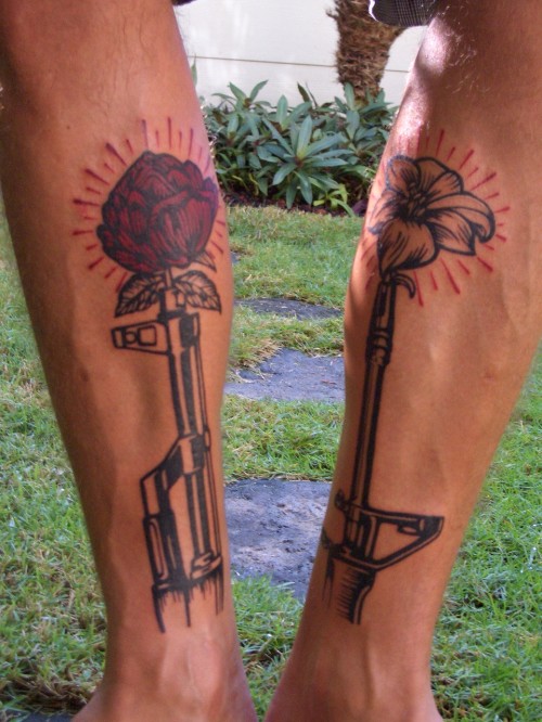 guns and roses tattoos designs