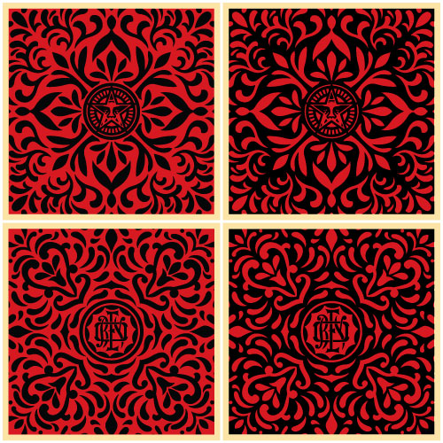 japanese-fabric-patterns-black-and-red-set