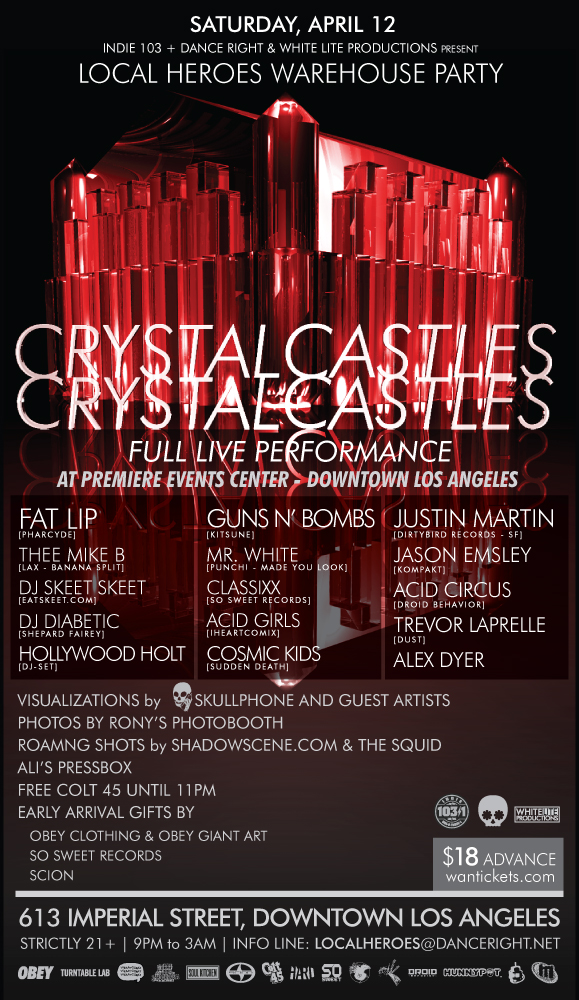 Crystal castles tour poster mixergagas