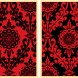 Parlor Pattern Red/Black Set