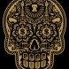 Power & Glory Day of the Dead Skull (Gold)