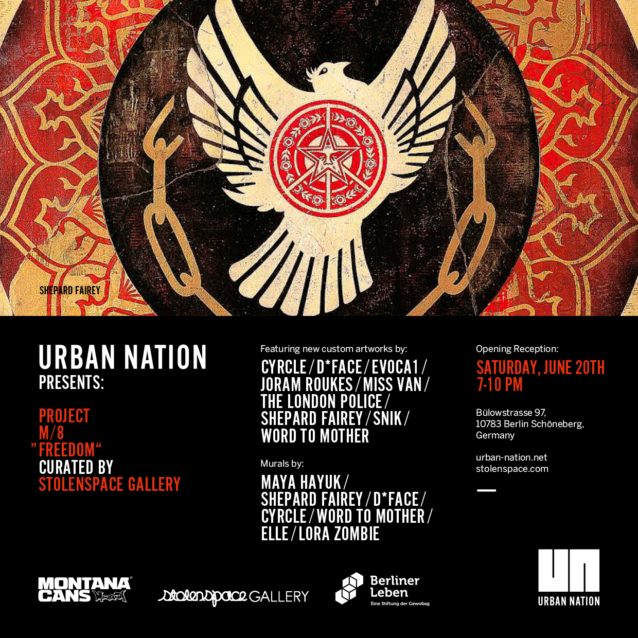 Urban Nation Presents: Project M/8 “Freedom” show in Berlin