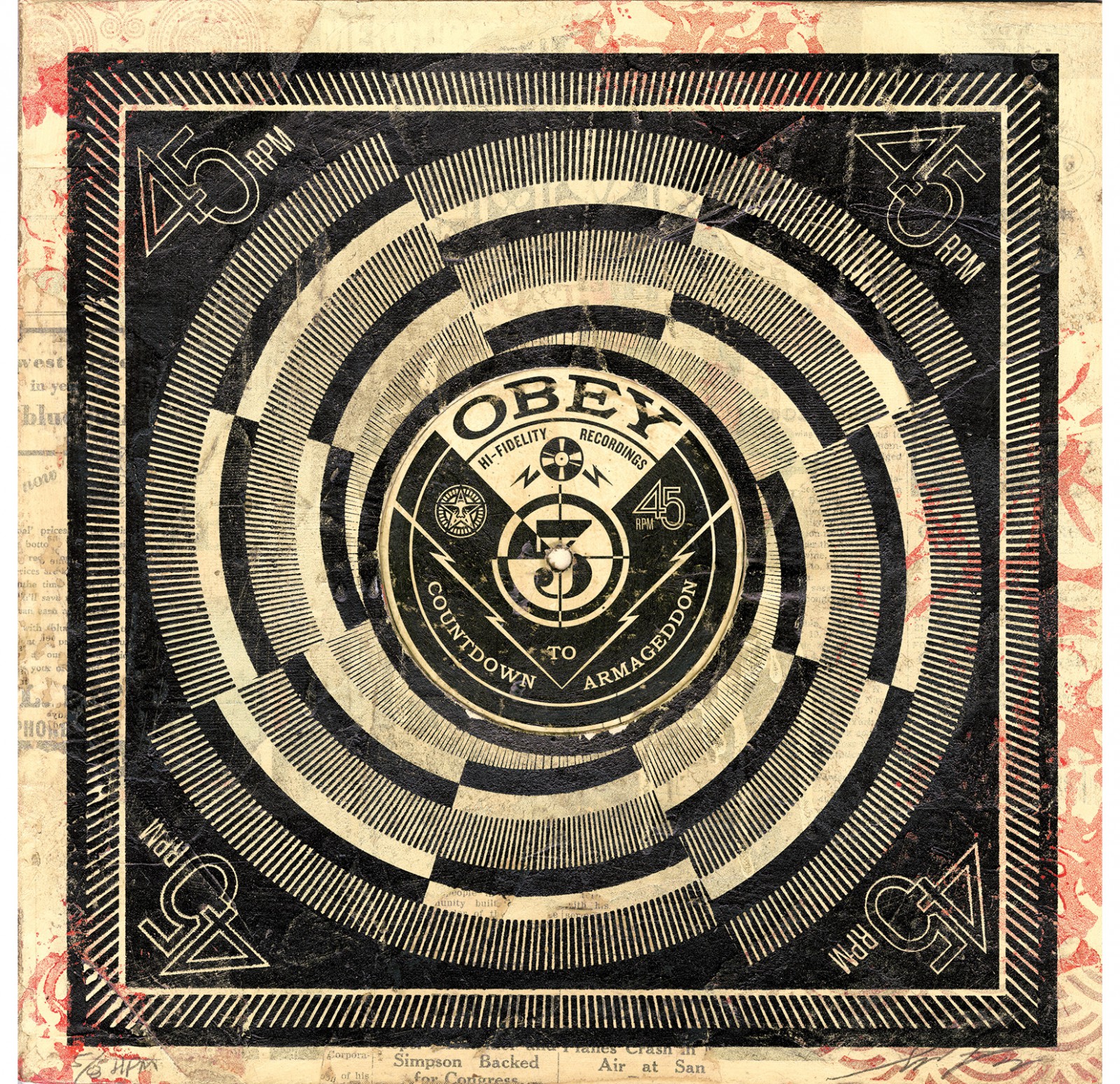 Countdown to Armageddon HPM on Album Cover - Obey Giant