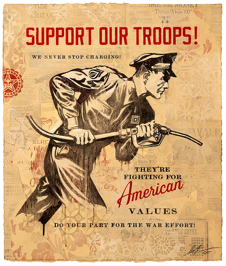 Support Our Troops Study - Obey Giant