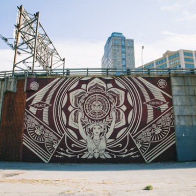 Lotus Woman Mural - Obey Giant