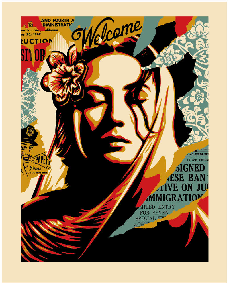 WELCOME VISITORS LETTERPRESS - Obey Giant