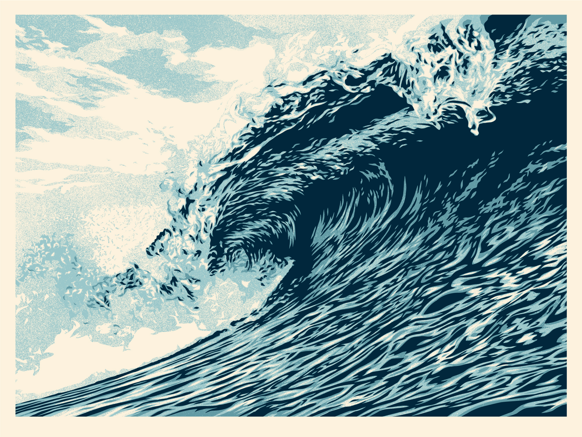 WAVE OF DISTRESS (Blue) - Obey Giant