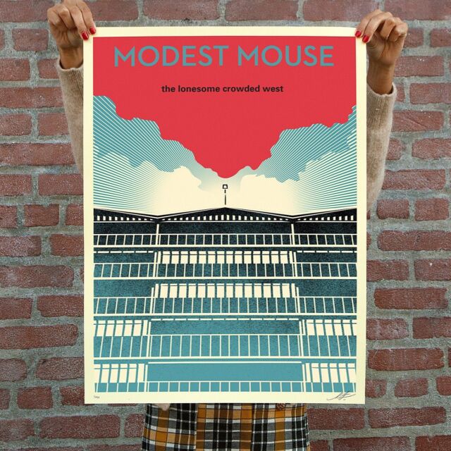 NEW Prints Releasing!: “The Lonesome Crowded West Apt. Block” & “The Lonesome Crowded West Tower” Available Thursday, December 8 @ 10 AM PT!

I’m really happy that @modestmouse asked me to create some limited edition posters for their tour commemorating the 25th anniversary of their 1997 album The Lonesome Crowded West. I first heard Modest Mouse in 1998. I borrowed a friend’s copy of the album The Lonesome Crowded West, which had come out the year before, and it grew on me quickly to become a favorite. The whole album is great, very multi-dimensional ranging from aggressive and dissonant on songs like “Teeth Like God’s Shoeshine” to folky, jangly, and intimate on “Trailer Trash.” My two favorite songs on The Lonesome Crowded West are “Doin’ the Cockroach,” which builds steadily into an exhilarating staccato guitar frenzy, and the song that follows it, “Cowboy Dan,” which is full of tension, struggle, anger, and beauty. Lyrically, the band’s singer and primary songwriter, Isaac Brock, comes across as an empathetic world-weary sage. I rarely call someone a poet, but Isaac wrote with such depth for someone only 23 years old that I think poet is the only title that properly conveys his elevated craft as a lyricist. I got to do Modest Mouse’s 2000 Black Glass tour poster, which was a huge deal for me. I’m happy to collab again 22 years later! There will only be 200 of each print available on my web store, and the rest are available on the Modest Mouse tour!
–Shepard

PRINT DETAILS:
The Lonesome Crowded West Apt. Block & The Lonesome Crowded West Tower. 18 x 24 inches. Screen print on thick cream Speckletone paper. Signed by Shepard Fairey. Numbered edition of 825. A limited amount of matching numbered sets will be available for $120. Sold separately for $60. Comes with a Digital Certificate of Authenticity provided by Verisart. Available on Thursday, December 8th @ 10 AM PDT at https://store.obeygiant.com. Max order: 1 per customer/household. International customers are responsible for import fees due upon delivery (Except UK).⁣ ALL SALES FINAL.
