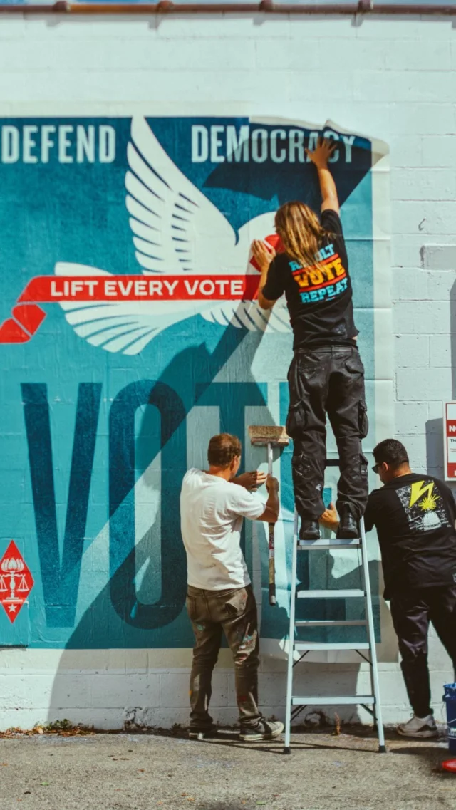 A few weeks ago, the team and I wrapped up wheat-pasting across Ohio—Cincinnati, Dayton, Columbus, and Springfield—to encourage everyone to vote! Huge thanks to the locals and supporters like #ArtsVoteOhio (@creativeohio_), ArtWorks Cincinnati (@artworkscincy), The Greater Columbus Arts Council (@artmakescbus), and Democracy and the Arts, and the Charles F. Kettering Foundation, Dayton (@ketteringfoundation). Ohioans, the last day to register to vote is October 7th!
-Shepard