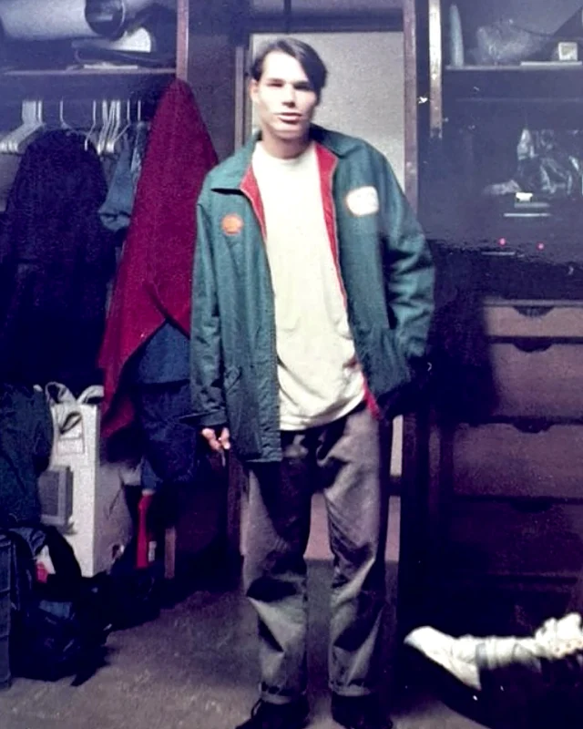 55?!!

Someone posted this pic of me from the RISD dorms in 1991(I’m pretty sure) on @90sartschool which has a bunch of my RISD crew in the mix, some of them wearing t-shirts I designed and printed. Today is my 55th birthday… which is weird… double nickels sounds better as an album title than my age. The strange thing is that I feel the same inside as I did in 91 even though that was 34 years ago. I’m still excited about all the possibilities that DIY art and provocation can generate. In 91 I was a junior at RISD and I had just started a small screen printing studio in Providence called Alternate Graphics. I liked that the name had the same initials as Andre the Giant. My idea was that after I graduated I’d do contract printing and also print and sell my own designs to make a living. I guess I’d say I was excited by the possibility of creative self-determination. I’m still excited by that idea! My first promo move was to design an Alternate Graphics logo and screen print it on the back of my thrift shop gas station jacket. The AG logo version I printed on the jacket in this photo was the red, black, and yellow one, but I actually got the registration right on the jacket. Thin outlines were a regrettable graphic trend in the early to mid-90’s, but I quickly moved on to the more solid black and yellow AG logo. Alternate Graphics failed as a business, but not as a set of ideas. If I’m still around in another 34 years I expect I’ll still be pushing the ideas that fueled me as a 21 year old and a 55 year old.
-Shepard