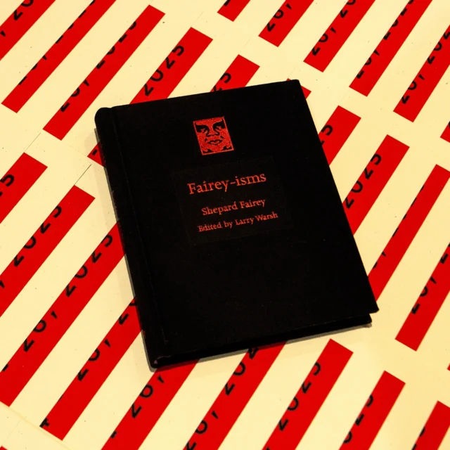 WORD(S)….DROPPING TODAY! I’m honored to be included in such prestigious company such as Virgil Abloh, Keith Haring, Marilyn Minter, Andy Warhol, Jenny Holzer, AND MANY MORE, the Fairey-isms book is releasing today. Check it out if you like not just the art I make, but the words I use to shed light on my art and ideas! There are quotes from my entire 35-year career on a vast range of amusing topics and serious subjects of debate... while also touching on serious topics and amusing subjects of debate! - Shepard

Fairey-isms is a new book by @nomorerulers and published by @princetonupress that offers insights into @obeygiant’s approach to propaganda and power in art. This book is part of the ISMs series, where each beautifully-made book features quotations from a visual artist or designer, offering impactful statements on topics from contemporary culture, politics, and race, to creativity, humanity, and the role of art in the world. Signed copies of Fairey-isms are available to purchase in the Obey Giant store ONLY.

PRODUCT DETAILS: Fairey-isms. 4.25 x 5.25 inches. 168 page hardcover book. Signed by Shepard Fairey. Published by No More Rulers and Princeton University Press in 2025. Edited by Larry Warsh. $19.95. Available on Tuesday, May 6th @ 10 AM PDT at Obey Giant Store. International customers are responsible for import fees due upon delivery (Except UK orders under $160).⁣ ALL SALES FINAL