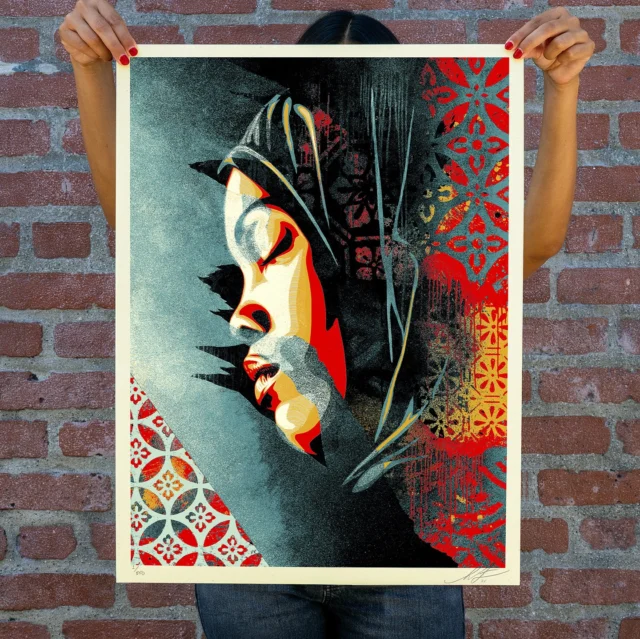 This “Meditation Woman” print is a celebration of various forms of meditation, but also a reminder that the positive effects of meditation are constantly undermined and threatened by aspects of our culture and politics. Meditation is defined as: to engage in calm contemplation or reflection. Meditation is also a deliberate pause to regulate breathing and calm the mind, which in its various forms, is a common practice worldwide because it has benefits for brain health and overall well-being. Meditation can be used to relax, reduce anxiety and stress, and enhance health. Many aspects of our competitive, fast-paced, and media-overloaded world are threats to the periods of reflection and tranquility we need for health and happiness... not only as individuals, but as societies and nations. There is a reason we are told over and over to “just take a deep breath” when encountered with chaos and stress. Let this print serve as a gentle reminder to at least take time to breathe deeply, contemplate, and reflect. I’d also recommend transcendental meditation, which requires no religious or group affiliation and provides tremendous stress relief. I’m not disciplined in my meditation practice, but I always find it beneficial!
-Shepard

PRINT DETAILS: Meditation Woman. 18 x 24 inches. Screen print on 80# cream Speckletone paper. Signed by Shepard Fairey. Numbered edition of 550. Comes with a Digital Certificate of Authenticity provided by Verisart. $60. Available on Thursday, May 22nd @ 10 AM PDT at Obey Giant Store. Max order: 1 per customer/household. International customers are responsible for import fees due upon delivery (Except UK orders under $160).⁣ ALL SALES FINAL.
