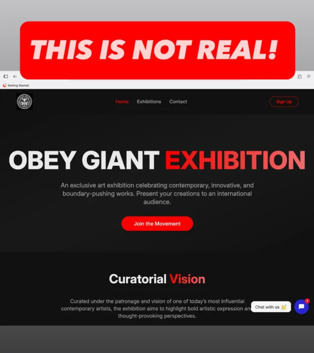 FRAUD ALERT: Be Aware of Any Scams or Fake Websites.

Please be aware of fake email accounts (ending in @ gmail is NOT real) and websites claiming to be me or a member of my team or gallery. Several emails have been circulating promising an art exhibition and requesting money. Please do not engage and report any emails that seem suspicious. We will never ask artists for money to participate in a show! Legitimate communications through the contact page on my website is the best way to reach my team about projects. Please stay vigilant and report these things. We are taking rapid action to shut these down but want to ensure that no one is impacted by these impersonations.