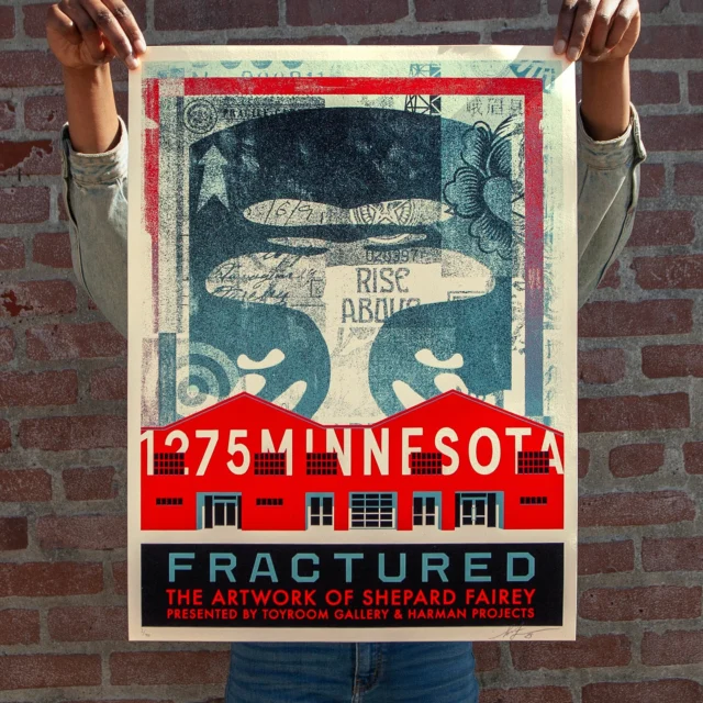 I’m excited to be back in San Francisco for my solo exhibition with @harmanprojects and @toyroomgallery, which opens on Saturday, June 14th, at @minnesotastreetproject.

The title for this solo exhibition, “Fractured,” reflects not only on the current state of our culture and socio-political dialogue but also the theme of duality that I explore in much of my work. This body of work explores the fractured nature of humanity and modern life, and also the beauty found in the fractures such as the rips and tears of layered works on the street. These imperfections symbolize depth, transformation, and the unexpected beauty of a new creation poetically resulting from a destructive act of transgression. The often-clashing elements in my imagery highlight the yin and yang of exquisite fragility and wholeness—much like our Earth, which is both beautiful and marked by scars and fractures. The recurrent use of rips as a motif in the work reflects the chaos of the streets where much of my art has lived and died but also provides a metaphor for the competitive and frenetic nature of a fractured world.

Limited quantities of my exhibition print will be available at the show. Additionally, before the opening night reception, I will also be doing an artist talk with my friend @carlomccormickick. For more details about the artist talk, opening night, and the exhibition, please follow @harmanprojects. I hope to see you all there!
-Shepard