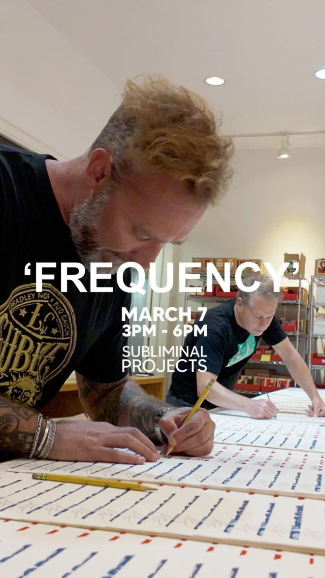 ‘Frequency’
@addfuel and @obeygiant 
Print release at @subliminalprojects on Saturday, March 7th. Both artists will be there in person to celebrate the release from 3:00PM - 6:00PM.

Different languages. One frequency.
-
🎥 @expandingroots