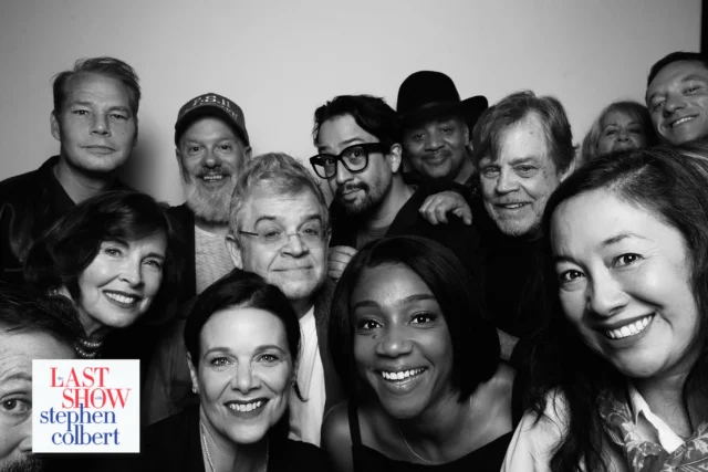 My wife Amanda and I were invited to the party for the final episode of The Late Show with Stephen Colbert @colbertlateshow. It was an amazing but bittersweet evening. Amanda and I ran into Patton Oswalt and David Cross who we know a bit and they said “let’s grab a photo together.” When we looked at the photo we realized that some of the other folks that jumped in the photo were Tiffany Hadish, Mark Hamill (LUKE SKYWALKER!), Meredith Salenger, and Lin Manuel Miranda! Colbert has interviewed some of the most creative, talented, and intelligent people in the world, so it was an incredible honor to be included at the party with many of them. But now for the dirt behind the sweet daydream... I was shocked when I heard that CBS was discontinuing “The Late Show with Stephen Colbert“. Stephen Colbert is one of my favorite comedians and social commentators. His “Colbert Report” was, along with “The Daily Show”, one of the smartest and funniest examinations of political punditry and culture ever to be broadcast. The “Late Show with Stephen Colbert” took on a more conventional format, but Colbert remained as hilarious and acerbic as ever in his monologues, always holding power to account, especially the unclothed emperor Donald Trump. I fear that Colbert’s penchant for political critique may be what got his show cancelled. CBS/Paramount need presidential approval for a pending merger with Skydance. If Colbert is a sacrifice to stroke Trump’s ego, it’s not only a disgusting decision, but evidence of the many ways Trump stifles free speech directly and indirectly. I’m very grateful to Colbert for using his voice courageously (and hilariously), and I don’t want to see a chilling effect for people like him… we need them. Colbert is from Charleston, S.C., where I grew up, and we went to the same school, though he is 6 years older. I was honored to be a guest on his show several times and to be asked to make art for his show as well. I sent Stephen a bunch of prints in 2015 and as can be seen in a still from his final show, he kept them up backstage for all eleven years of his run! Thanks for all you’ve done for the world Stephen @colbert!
-Shepard