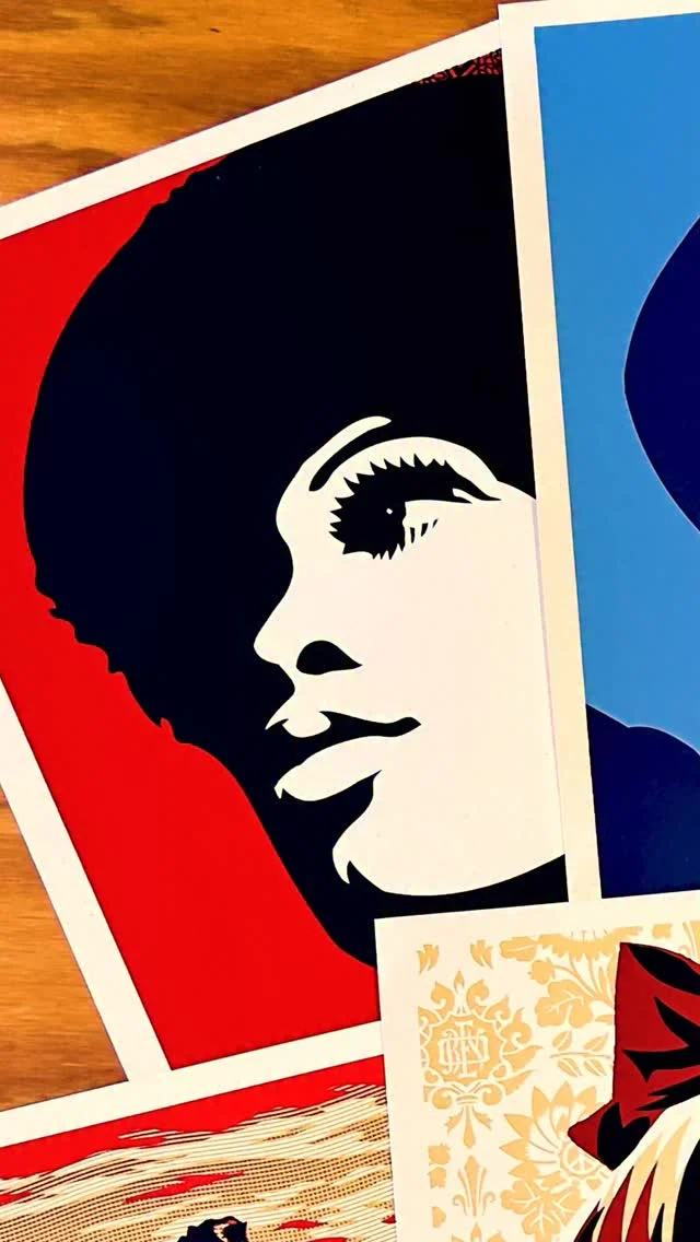 Obey Giant Art will be at @designercon Pasadena (BOOTH 1200) at the Pasadena Convention Center on June 20 - 21! In addition to these Lost and Found screen prints, there will also be letterpress prints, Obey Icon Face sculptures, offsets, books, stickers, and much more.

Visit designerconpasadena.com for more info!