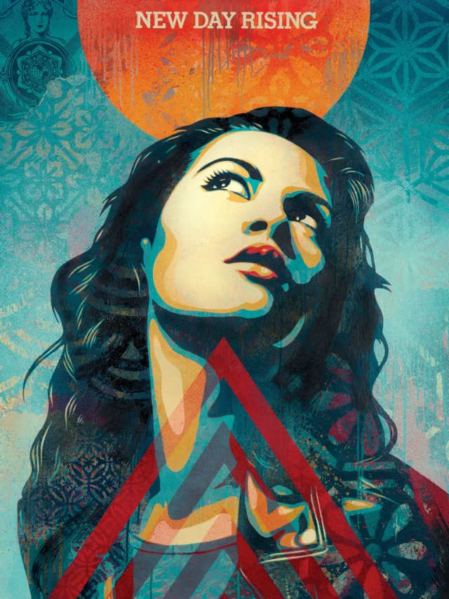 I created this brand new fine art piece, titled “New Day Rising,” specifically for my upcoming show in Atlanta, Georgia. I was inspired by a philosophy that matters to me, especially during difficult times: the future holds possibility and hope. I’m constantly inspired by nature, and I strive for a more ideal future through my work and how I live. I will be in Atlanta for the New Day Rising exhibition opening on October 24th at @abvgallery, and I’ll be painting a mural too so be on the lookout! I hope to see you there! Thanks for the support. - S

OPENING RECEPTION
Saturday, October 24 | 6–10 PM
FREE ENTRY - RSVP @abvgallery 
On View: October 24, 2026 – January 3, 2027

ART DETAILS
New Day Rising, 2026 Mixed Media
Stencil, Silkscreen, and Collage on Paper 57 x 41 in.